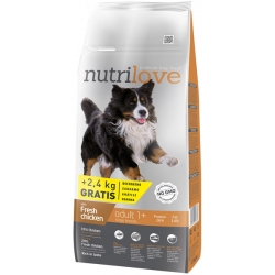 NUTRILOVE ADULT LARGE BREED L 12kg + 2,4kg + GRATIS